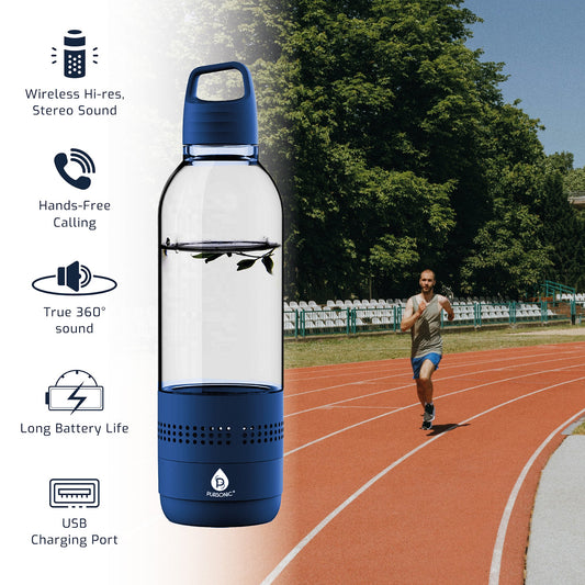 2-in-1 Water Bottle w/ Built-In Wireless Speaker