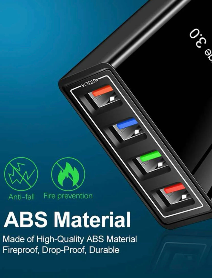 4 Port USB Wall Quick Charger