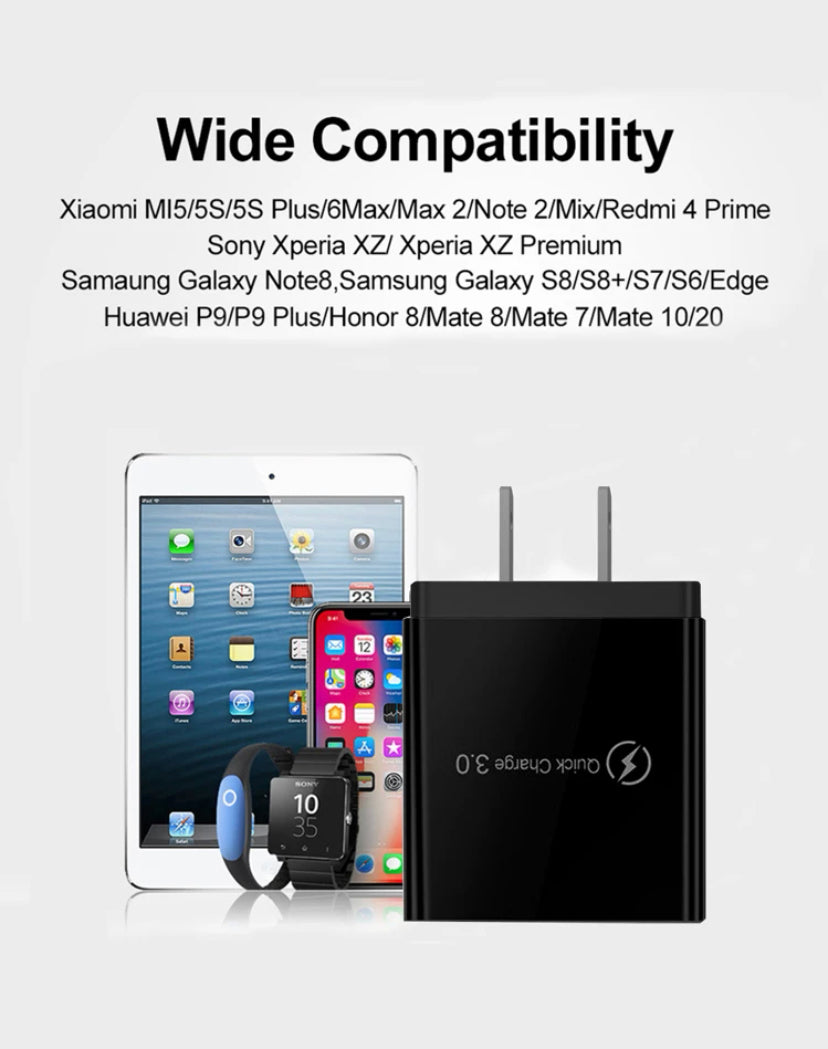 4 Port USB Wall Quick Charger