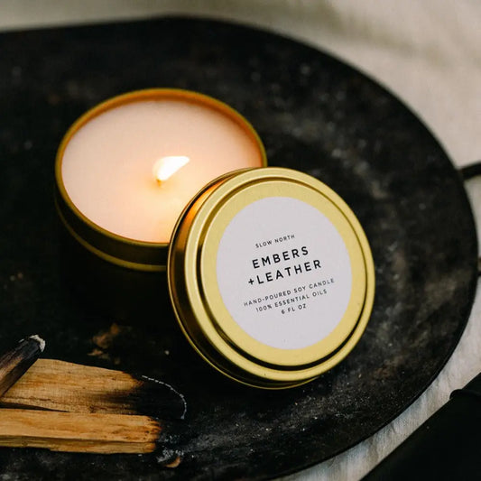 Embers + Leather - Vetiver + Cedar + Patchouli Candle