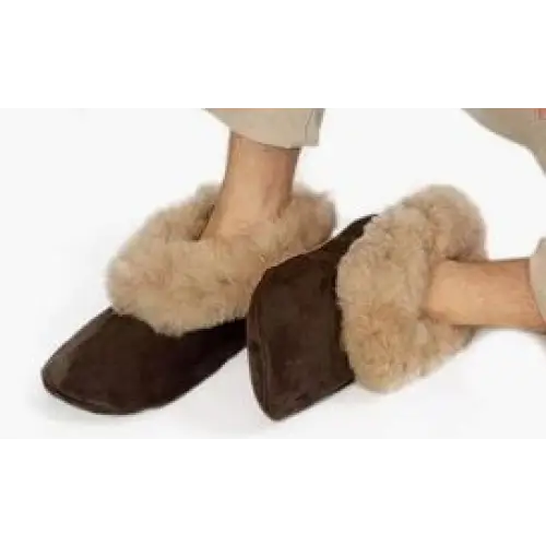 Suede & Fur Alpaca Slippers